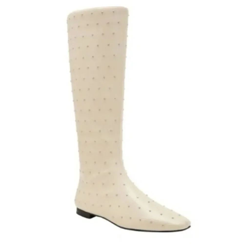 🆕️👢Katy Perry Confidant Stud Knee High Boots, Sz 8.5 - Chalk